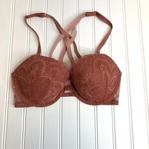 Victoria's Secret Lace Bra in Rust